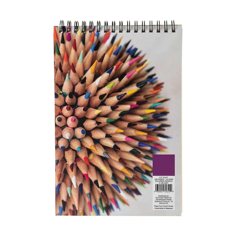 Small Sketchbook with Mountains Design, 5.7 in x 8.5 in