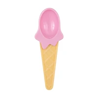 Plastic Pastel Ice Cream Spoons, 4 Count