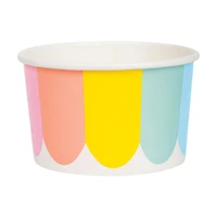 6oz Paper Pastel Ice Cream Cups, 8 Count