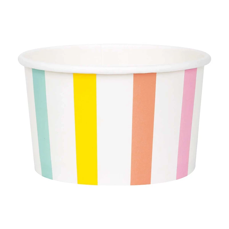 6oz Paper Pastel Ice Cream Cups, 8 Count