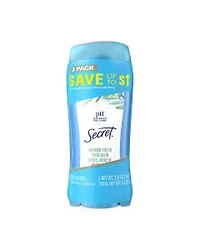 Secret Invisible Solid Shower Fresh Antiperspirant & Deodorant, 2.6 oz, 2 ct