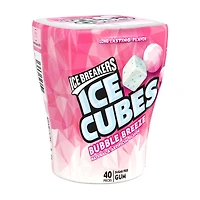 ICE BREAKERS Ice Cubes Bubble Breeze Sugar Free Chewing Gum Bottle, 3.24 oz (40 Pieces)