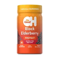 Oh Good! Black Elderberry Gummies, 36 ct