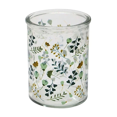 Printed Glass Floral Soap Tumbler