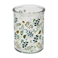 Printed Glass Floral Soap Tumbler