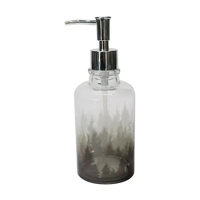Glass Green Forest Soap Dispenser
