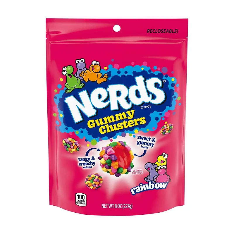 NERDS Gummy Clusters, Rainbow, 8 oz