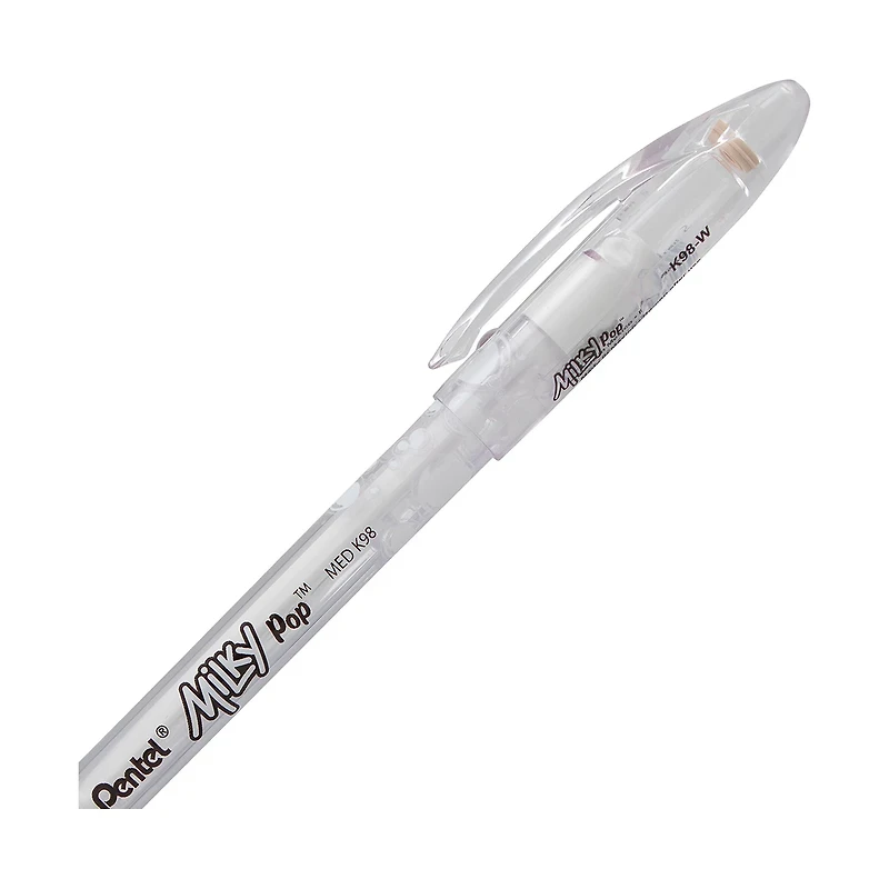 Milky Pop Pastel Gel Pen, (0.8mm) Medium Line, White