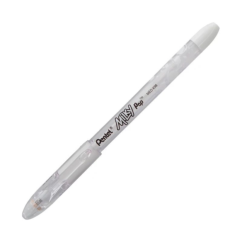 Milky Pop Pastel Gel Pen, (0.8mm) Medium Line, White