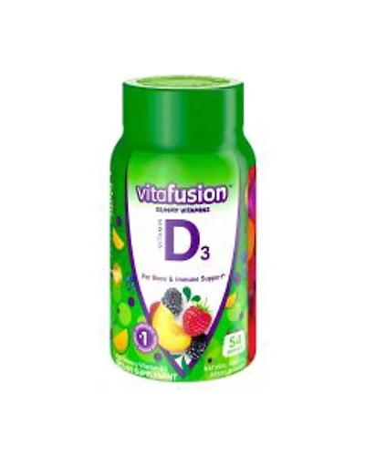 Vitafusion Vitamin D3 Gummy Vitamins, Peach & Berry, 54 ct