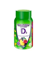 Vitafusion Vitamin D3 Gummy Vitamins, Peach & Berry, 54 ct