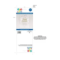 321 Party! Happy Birthday Confetti-printed Sphere Balloon, 15 in