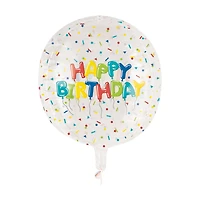 321 Party! Happy Birthday Spherical Confetti Balloon, 15 in