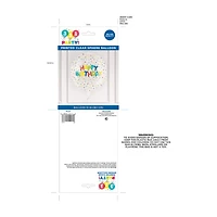 321 Party! Happy Birthday Spherical Confetti Balloon, 15 in