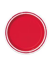 321 Party! Red Minimal Striped Party Plates, 7 in, 50 ct