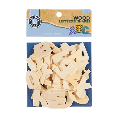 Crafter's Closet Wooden Letters, 57 pc