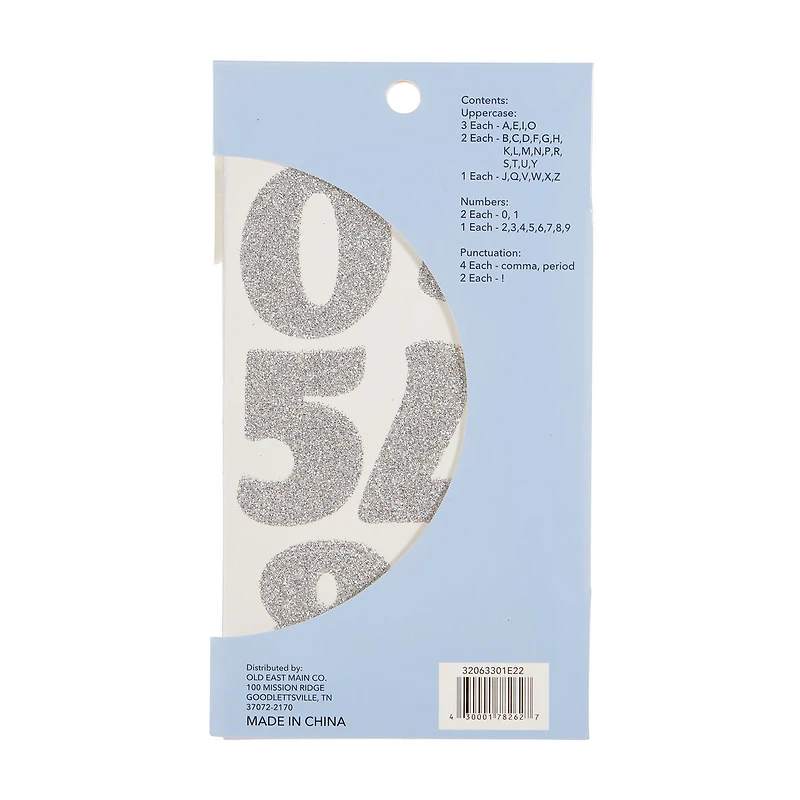 Crafter's Closet Poster Letters, Silver