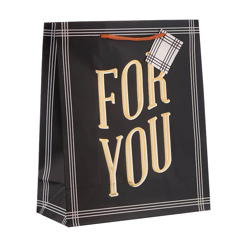 FOR YOU Black Gift Bag