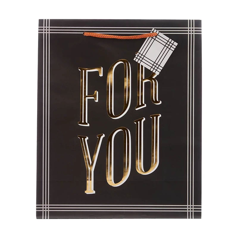 FOR YOU Black Gift Bag