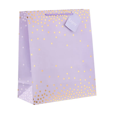 Purple Confetti Gift Bag, Large