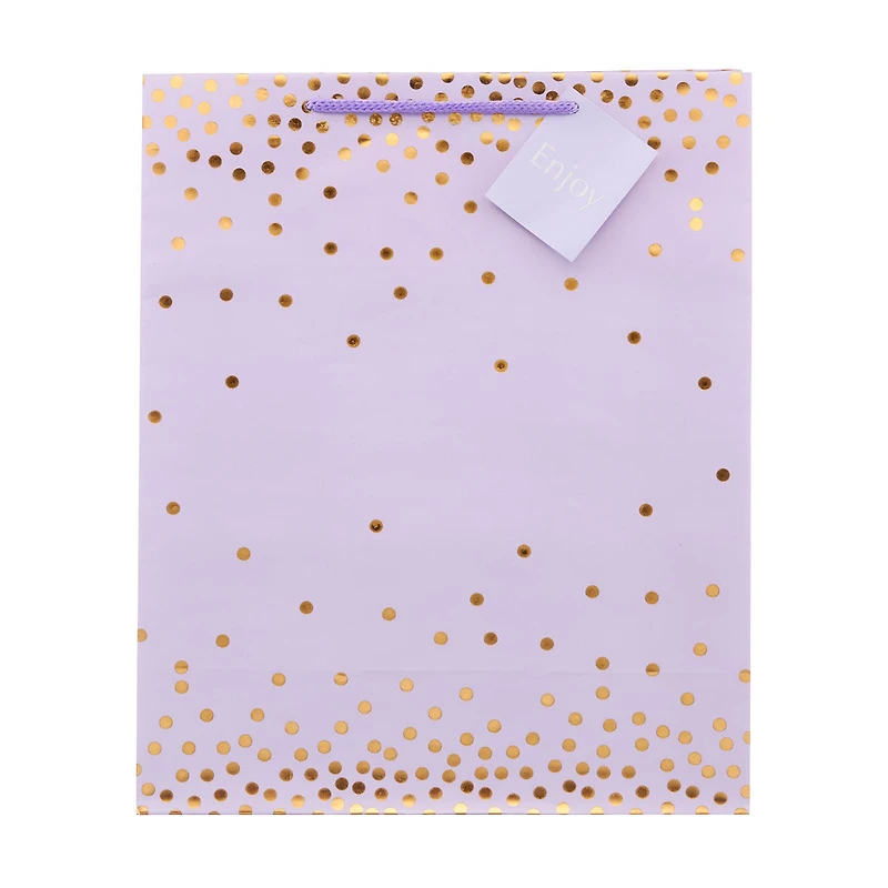 Purple Confetti Gift Bag, Large
