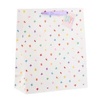 White Confetti Gift Bag, Large