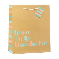 'Born to be Wonderful' Gift Bag with Gift Tag, Large