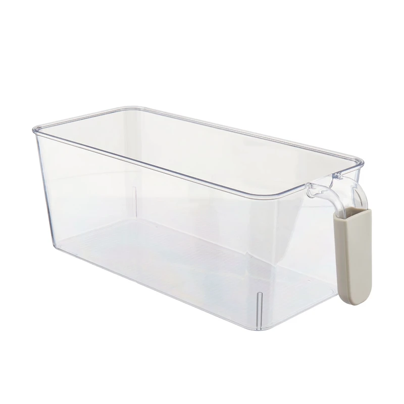 Storage Bin with Handle, Clear, Small