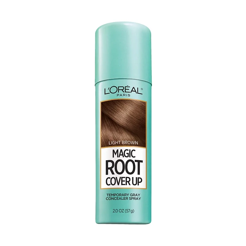 L'Oreal Paris Magic Root Cover Up Temporary Gray Concealer Spray, Light Brown, 2
