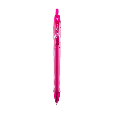 BIC Gelocity Medium Point Retractable Gel Pen 0.7 mm, Dark Pink