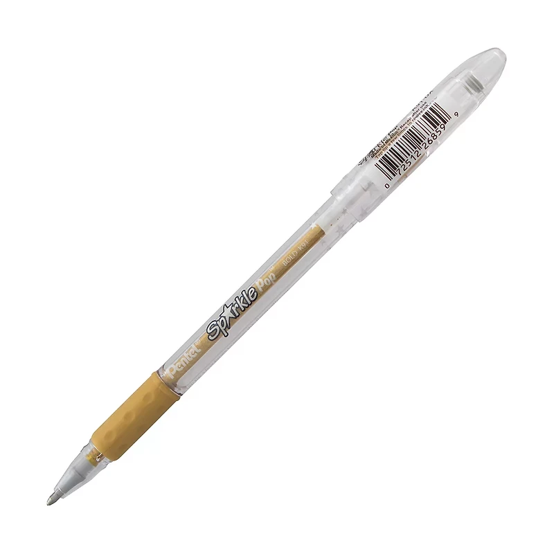 Pentel® Sparkle Pop™ Metallic Gel Pen, 1.0mm Bold Line, Gold-Gold
