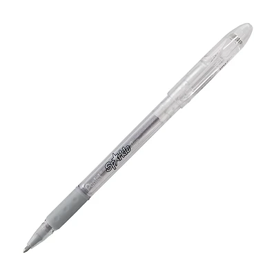 Pentel® Sparkle Pop™ Metallic Gel Pen, 1.0mm Bold Line, Silver-Silver