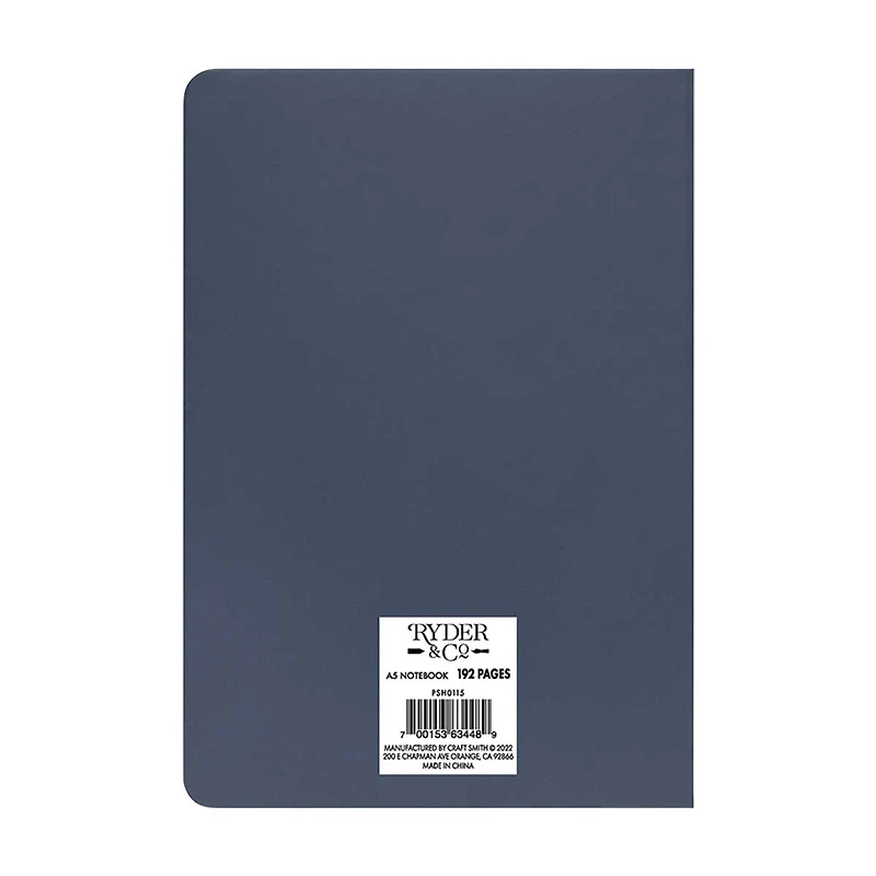 Ryder & Co. Blue PU Notebook, 192 Pages