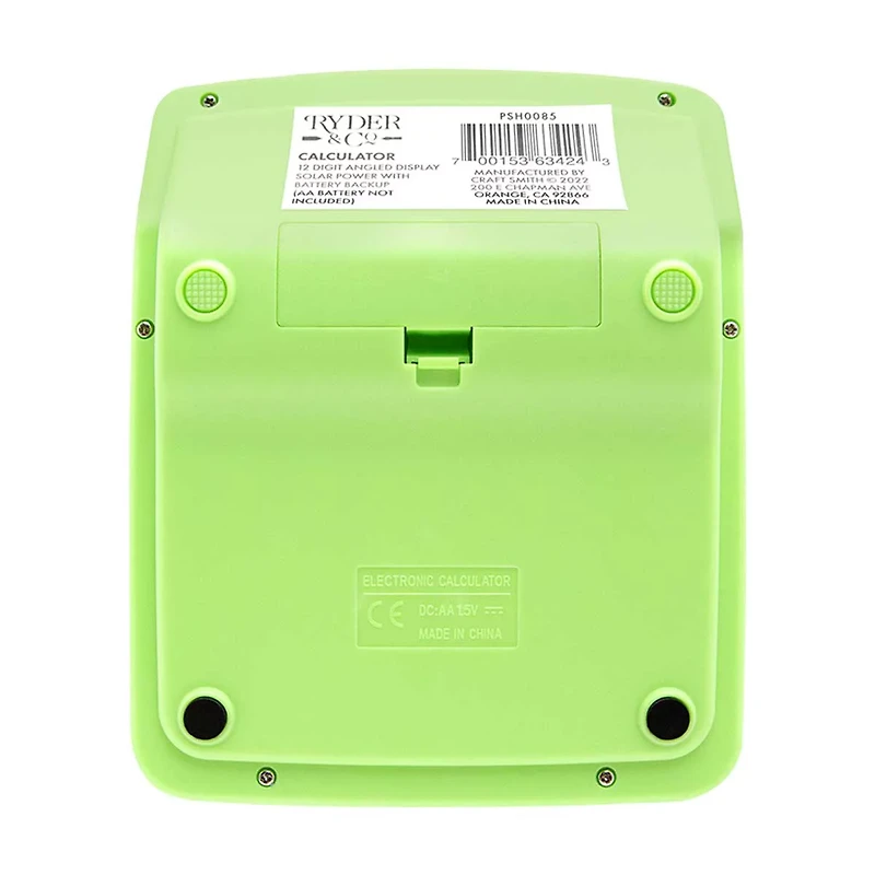 Ryder & Co. Electronic Calculator, Green