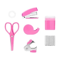 Ryder & Co. Pink Office Desk Accessory Kit, 7 Pieces