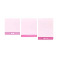 Ryder & Co. Pink Tiered List Pad, Pack of 3