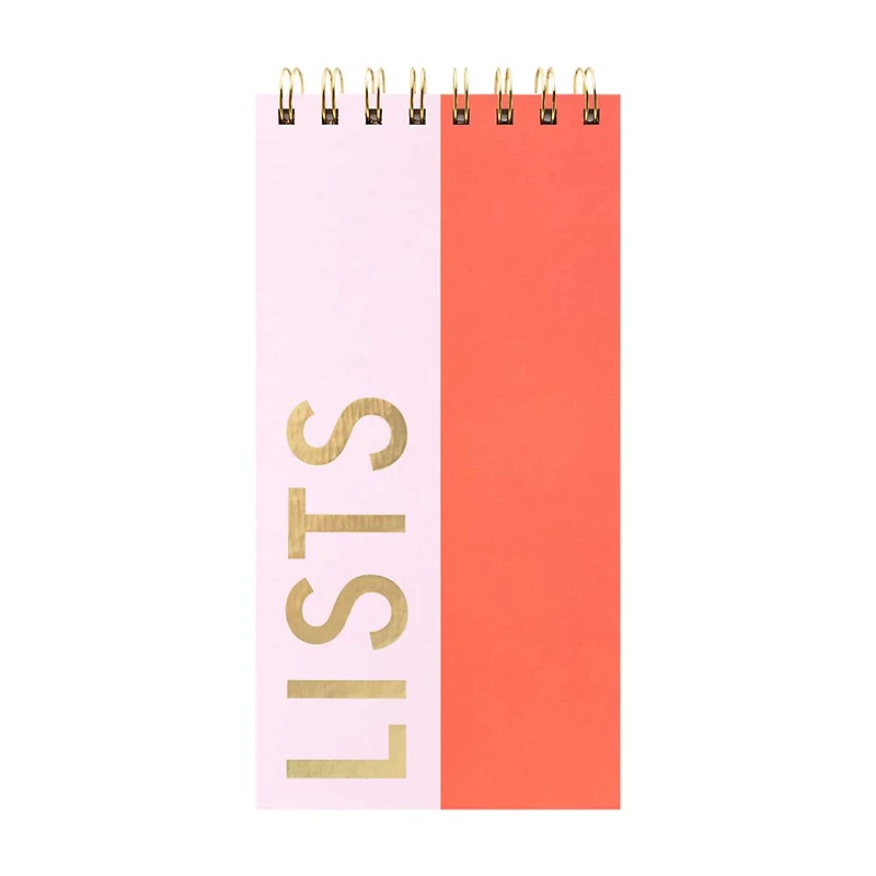 Ryder & Co. Pink Spiral List Pad, 80 Sheets