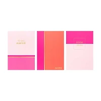 Ryder & Co. Pink Stitched Notebooks, Pack of 3