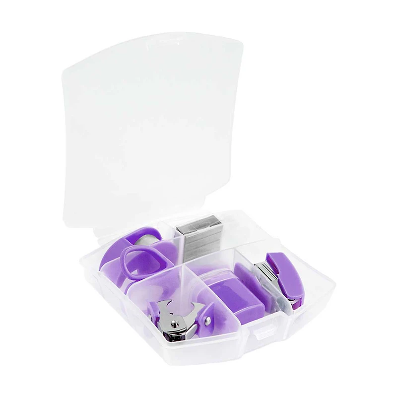 Ryder & Co. Purple Office Desk Accessory Kit, 7 Pieces