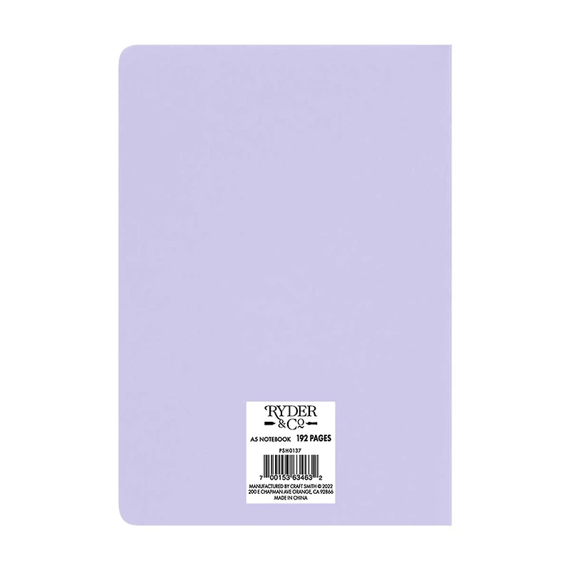 Ryder & Co. Purple PU Notebook, 192 Pages