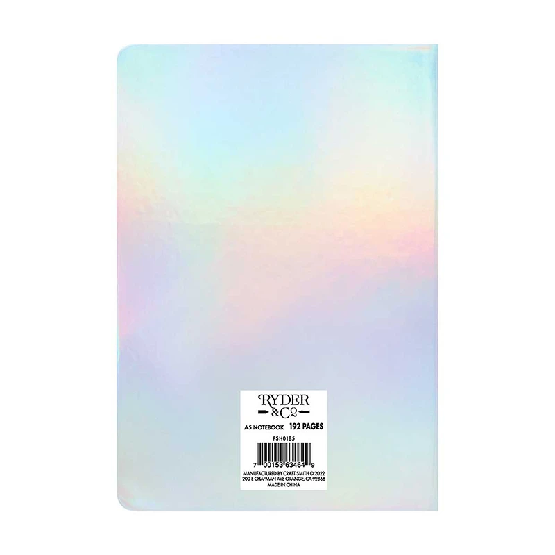 Ryder & Co. Purple Iridescent PU Notebook, 192 Pages