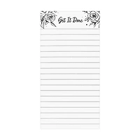 Ryder & Co. White Floral List Pad, 100 Sheets