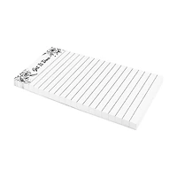 Ryder & Co. White Floral List Pad, 100 Sheets
