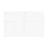 Ryder & Co. Black & White Undated Weekly Planner, 96 Pages