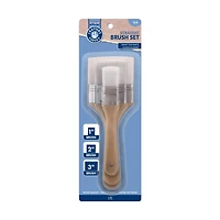 Crafter's Closet Straight Edge Paint Brush Set, 3 ct