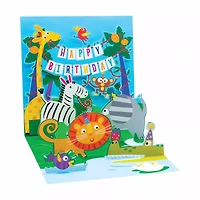 Jungle Pop Up 'Happy Birthday' Card, 4.5 in