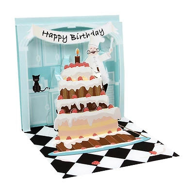 Cake Pop Up 'Happy Birthday' Greeting Card, 4.5 in