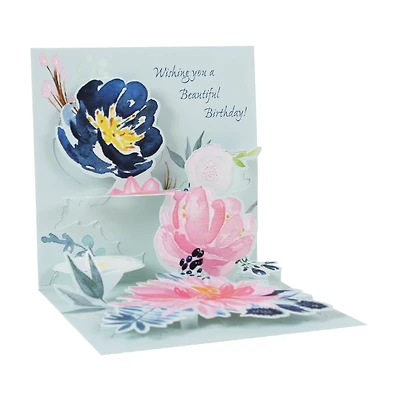 'Wishing You a Beautiful Birthday!' Floral Pop Up Card