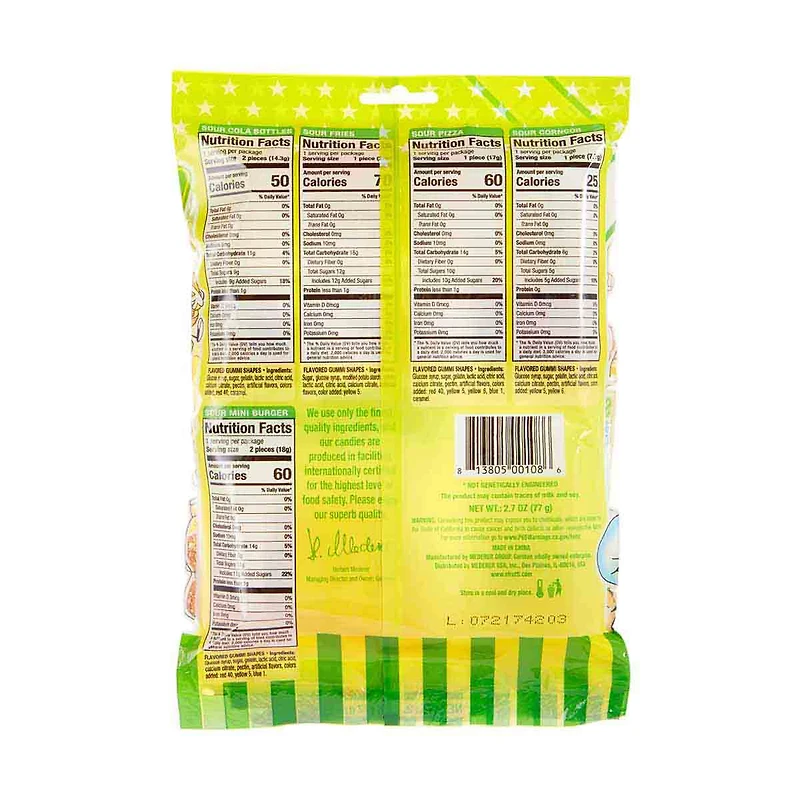 eFruitti Original Gummies, Sour Lunch Bag