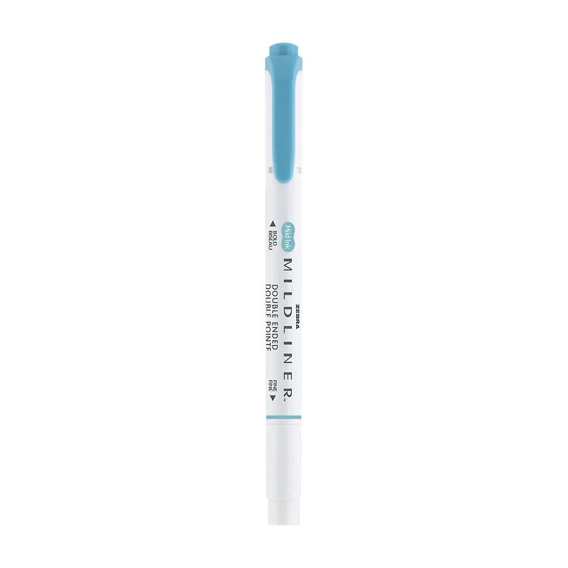 Zebra Pen Mildliner Smoke Blue Dual-Tip Creative Highlighter